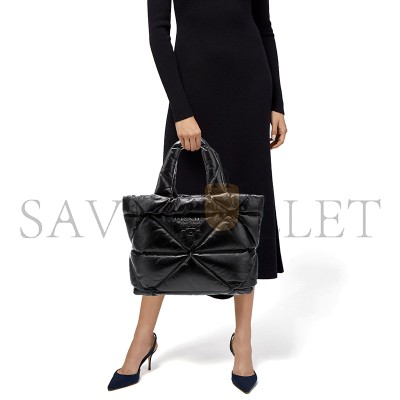 PRADA NAPPA LEATHER PADDED SOFT TOTE 1BG411 (38*34*14cm) PRADA NAPPA LEATHER PADDED SOFT TOTE 1BG411 (38*34*14cm)